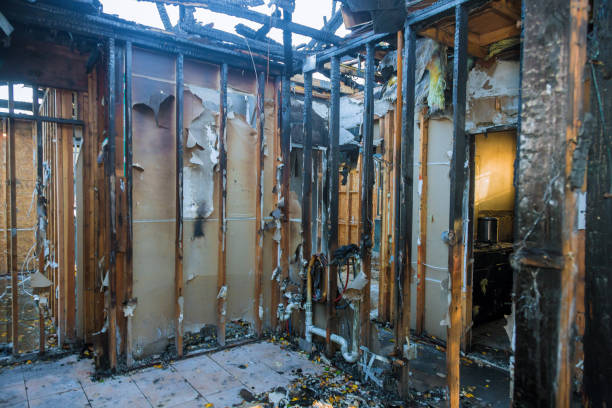 Professional Fire Damage Restoration technician working in Audubon, NJ